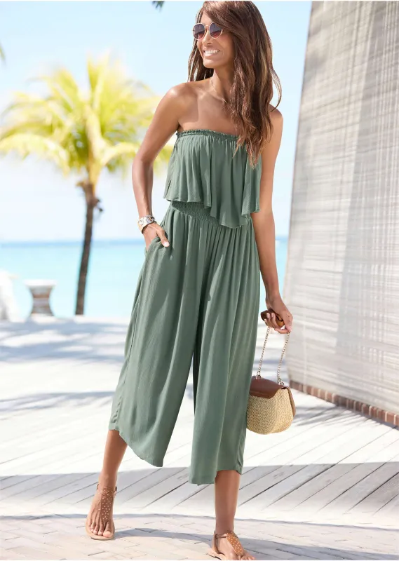 Strapless Jumpsuit - Green sold by VENUS