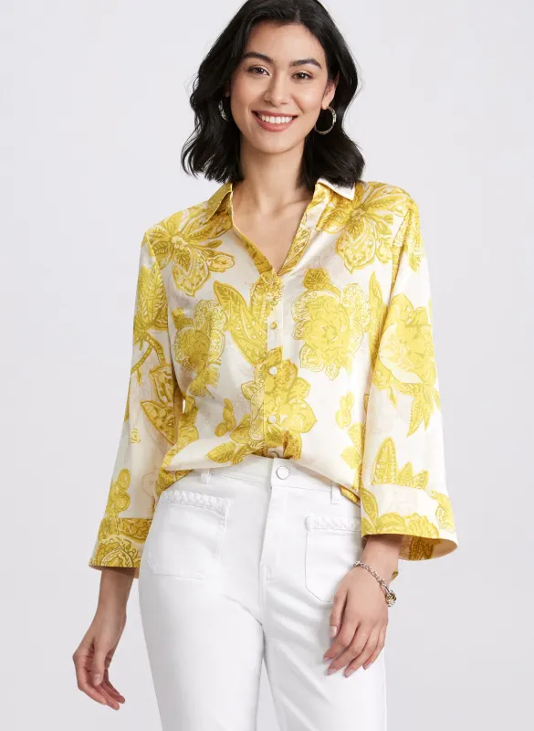 Satin Floral Blouse sold by Laura