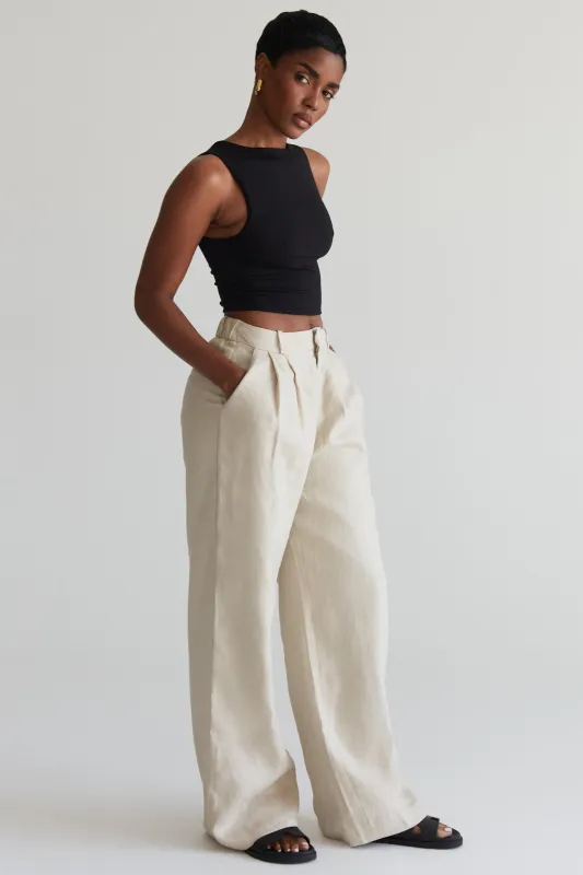 Toni Linen Trousers sold by RE ONA