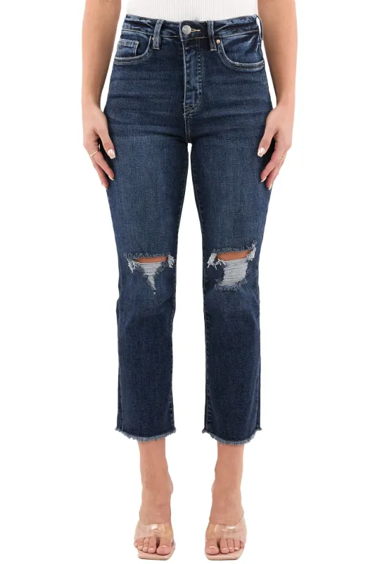 Dylan High Rise Cropped Straight Leg Jeans sold by RFM Denim