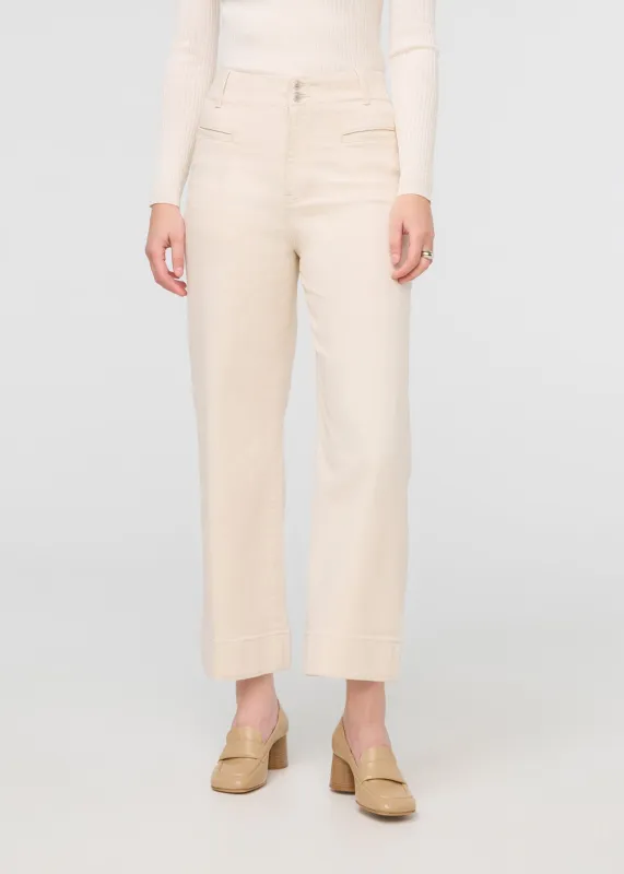 LuxTwill High Rise Trouser - Ecru sold by DUER