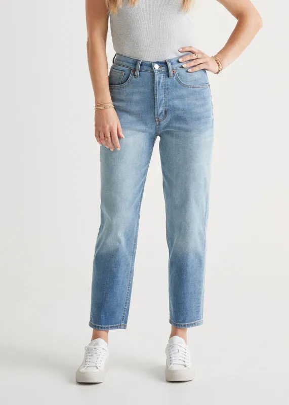 Midweight Denim High Rise Arc (Button Fly) - Vintage Tint sold by DUER
