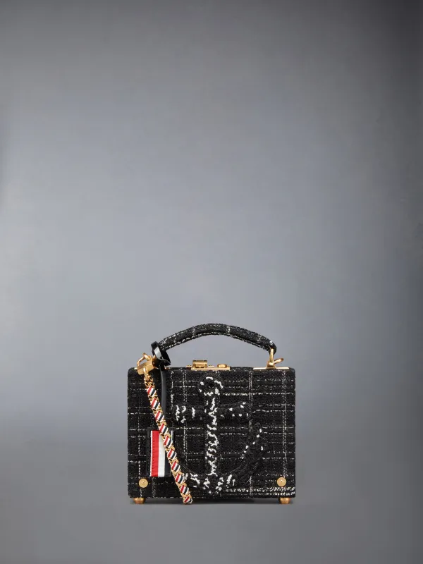 Plaid Ribbon Tweed Woven Chain Micro Attache Case sold by Thom Browne