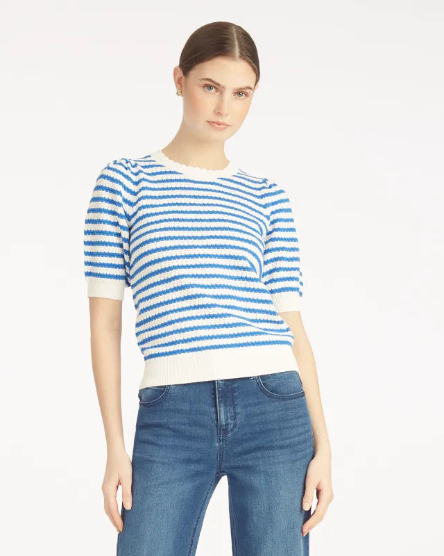Short Sleeve Pointelle Sweater sold by Draper James