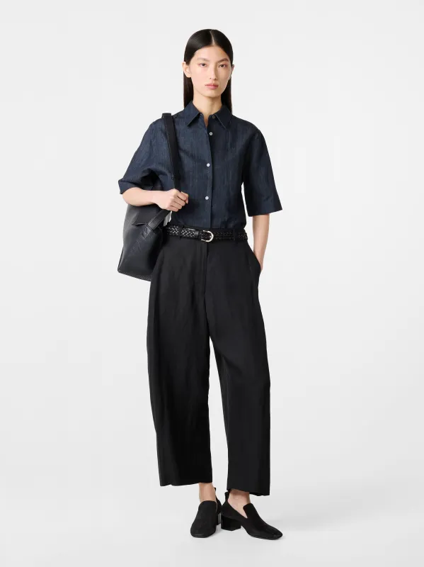 Chalco Linen Pant in Black sold by Studio Nicholson