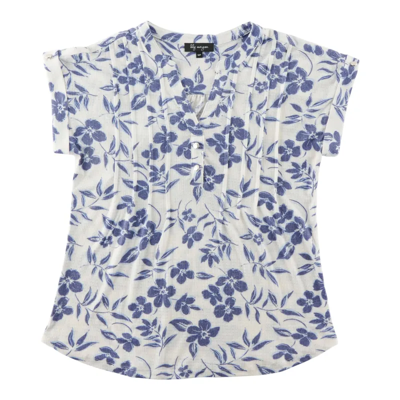 lily morgan Women's V-Neck Cap Sleeve Blouse sold by Giant Tiger