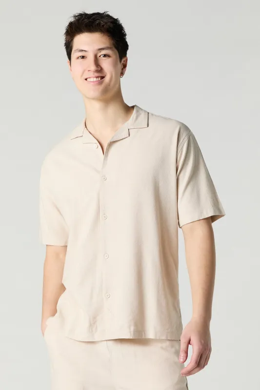 Linen Button-Up Top sold by Urban Planet