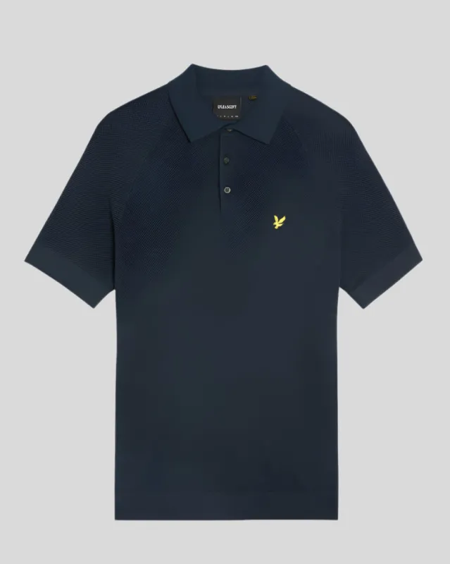 Linen Blend Knitted Polo Shirt sold by Lyle & Scott
