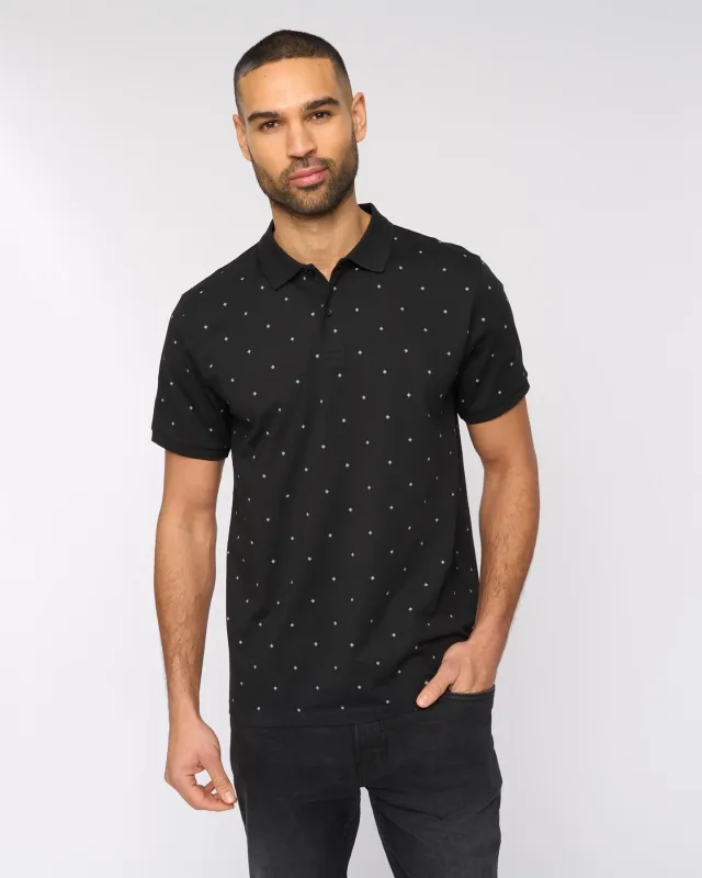 Mens Domray Polo Black sold by Brand Corner