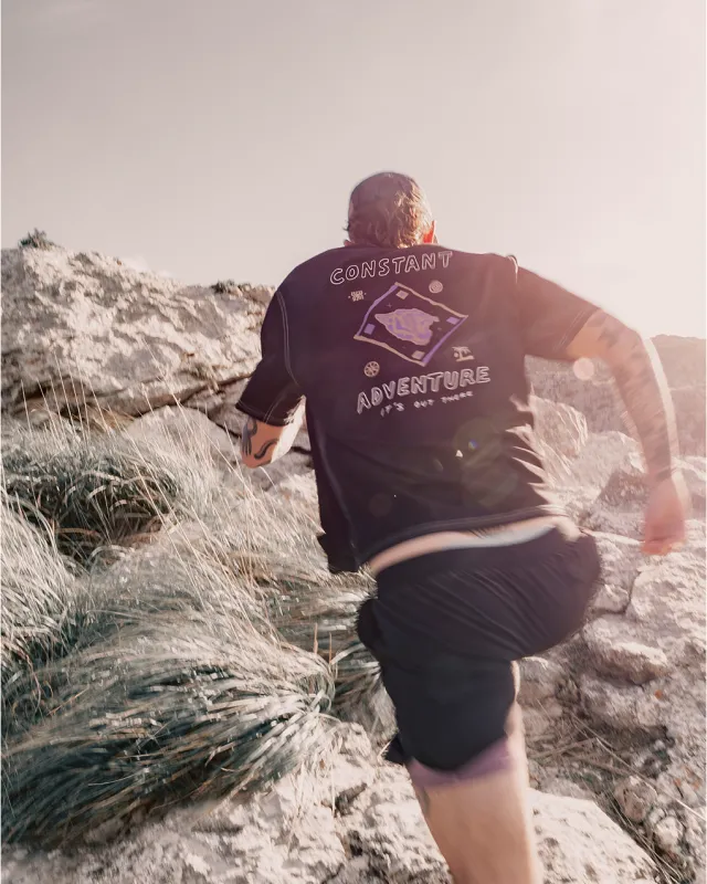 It's Out There Trail T-Shirt - Washed Black sold by P & Co