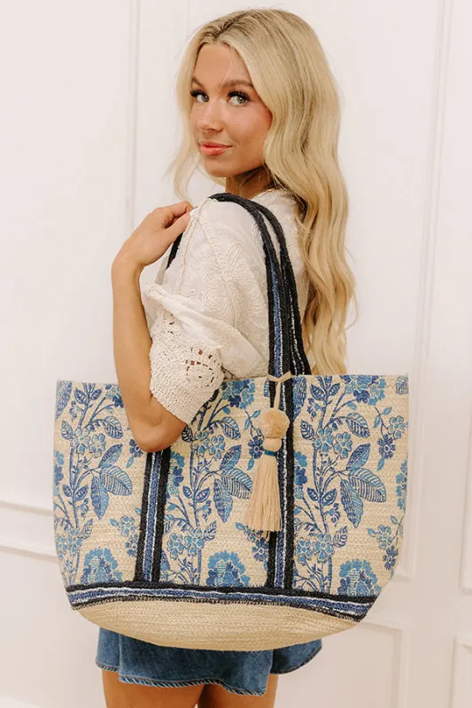 Tropical Escape Floral Jute Tote sold by Impressions