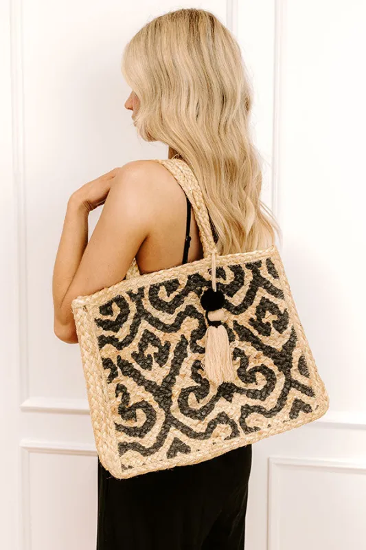 Vacay Bound Jute Woven Tote sold by Impressions