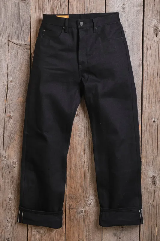 Modesto 17 Ounce Black Denim sold by Freenote Cloth