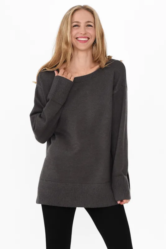 Yanika Charcoal Knit Jumper sold by Blue Bungalow