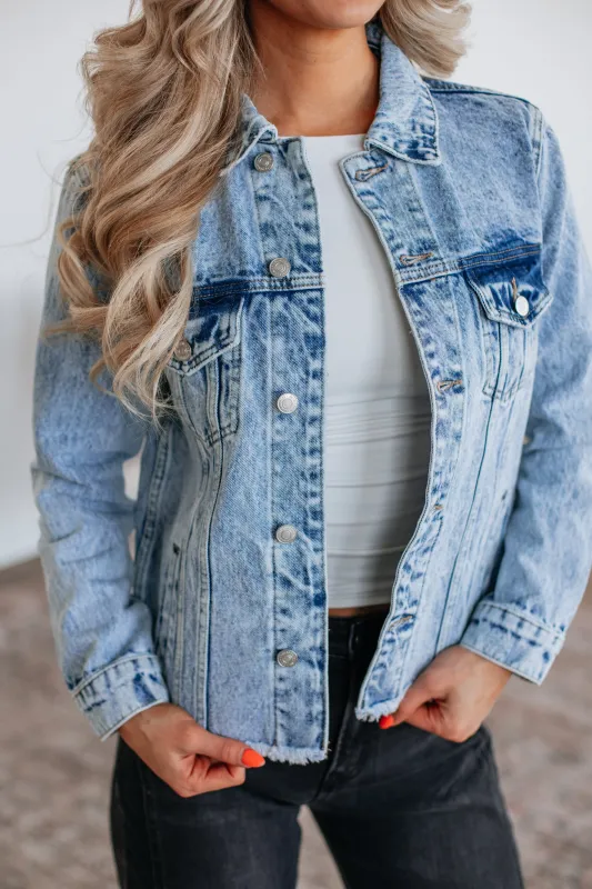 Hugo Mica Denim Jacket - Light Wash sold by Wild Oak Boutique