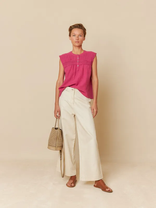 Gabardine Crop Trousers Ecru sold by Ivalo.com