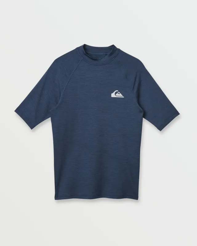 Everyday UPF 50 Short Sleeve Rashguard - Navy Heather sold by Quiksilver
