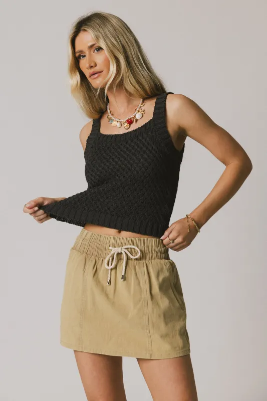 Luna Knit Tank Top in Grey sold by bohme