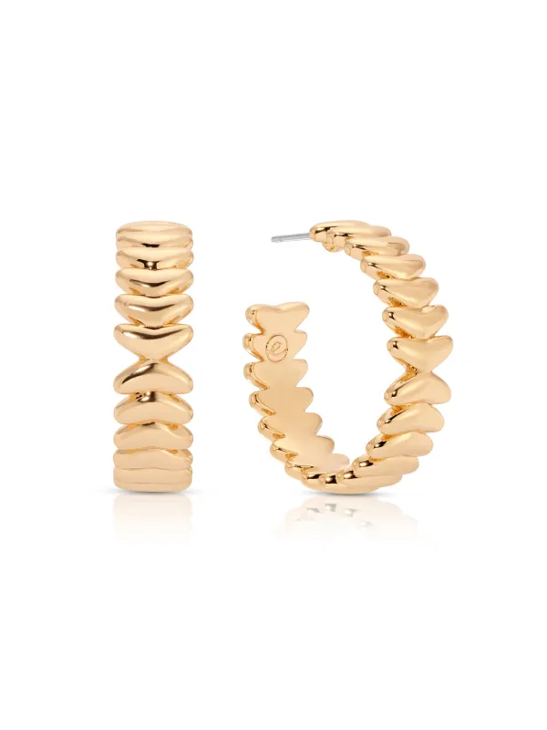 Medium Metal Moderna Hoops sold by ettika