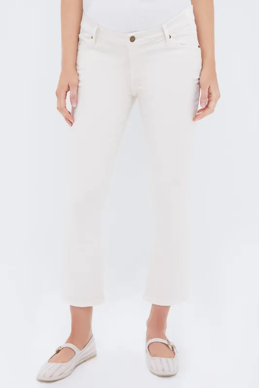 Vanilla The Maternity Crop Jean sold by Tuckernuck