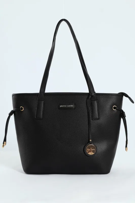 Charlotte Side Strap Tote Bag - Black sold by Edgars 