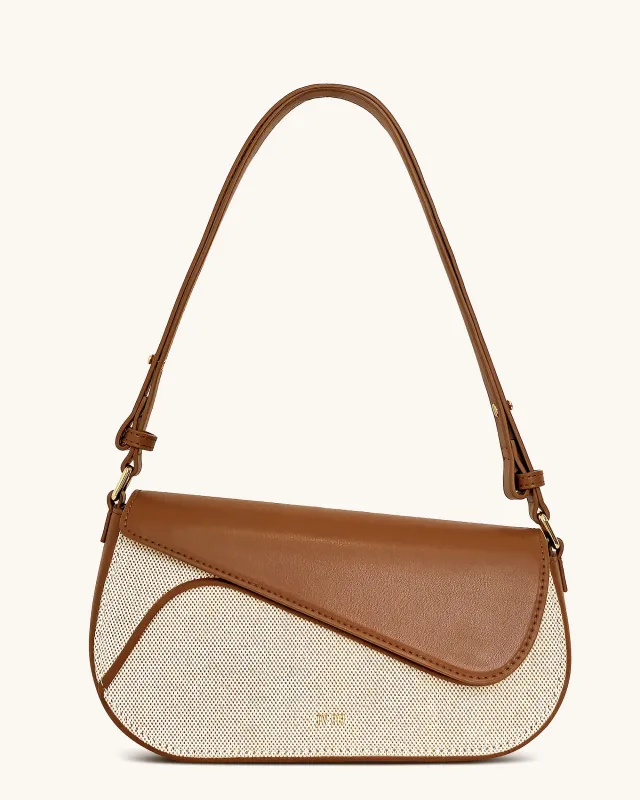 Addisyn Shoulder Bag - Brown Canvas sold by JW PEI