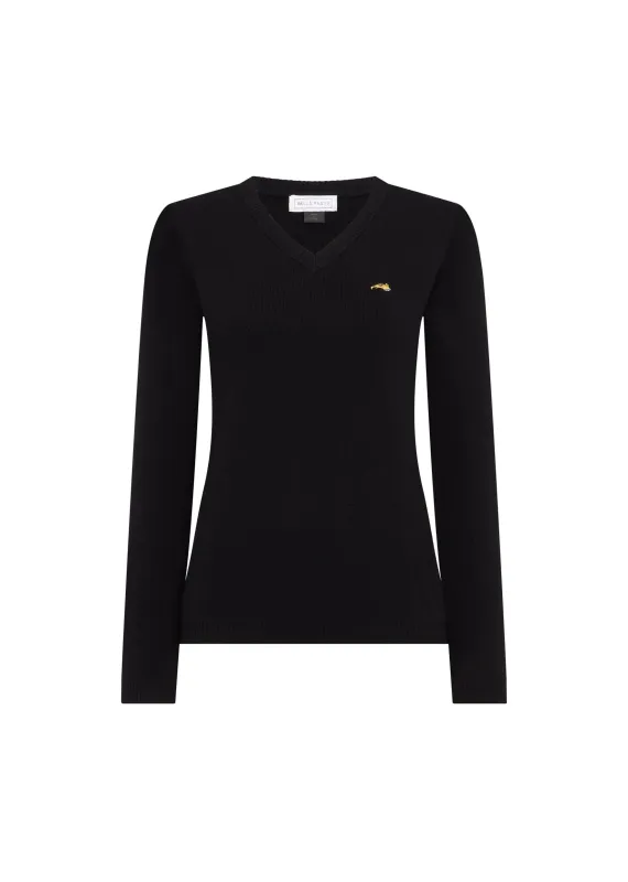 Embroidered Dog V-Neck Jumper sold by Bella Freud