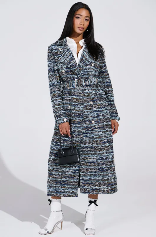 ALZURA TWEED TRENCH sold by AKIRA