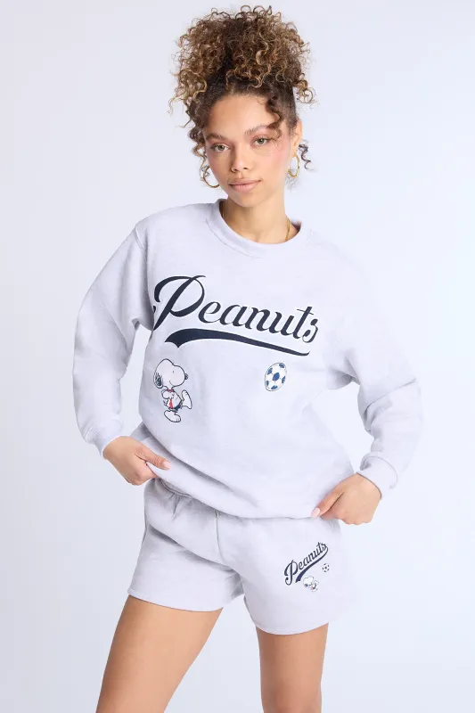 Peanuts Snoopy Graphic Crew Neck Oversized Sweatshirt sold by Bluenotes