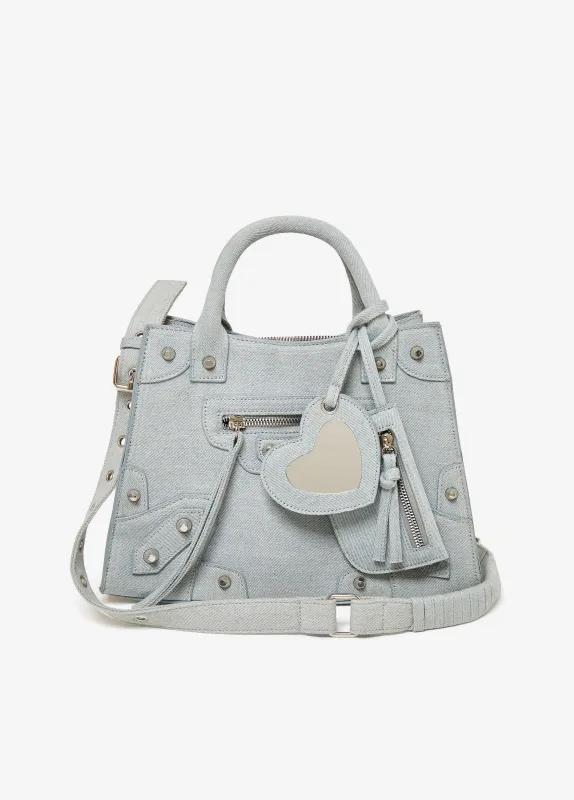 Studded Denim Satchel sold by Ashley Stewart