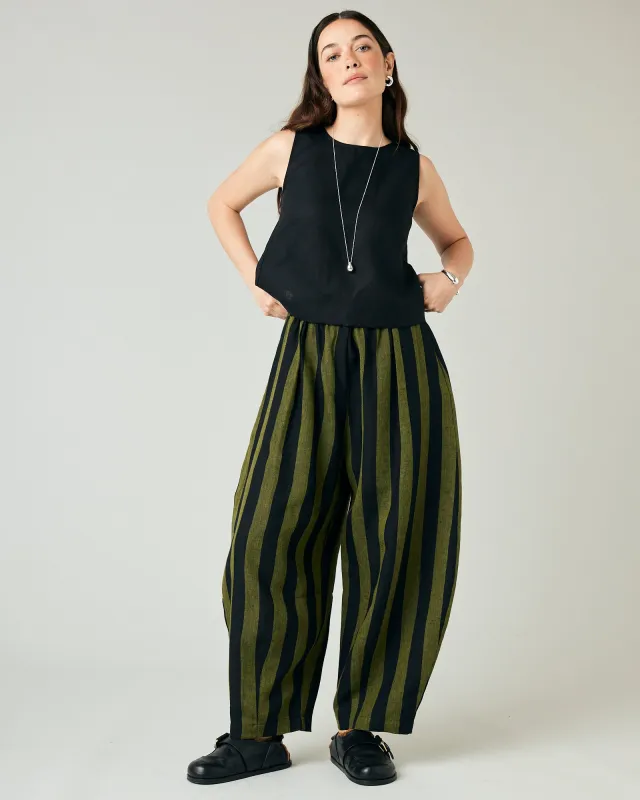 Esme Black Linen Top sold by Beyond Nine