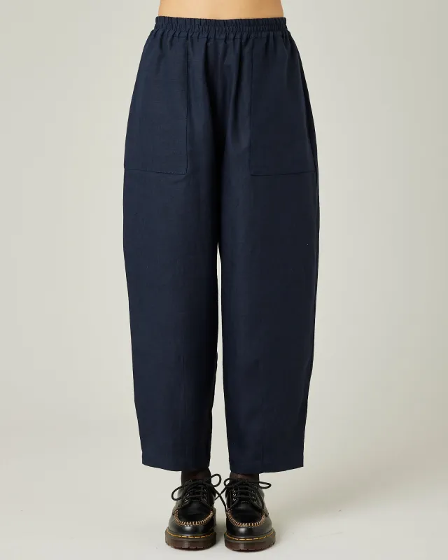 Huxley Navy Linen Trousers sold by Beyond Nine
