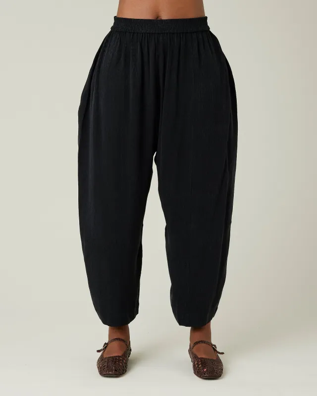Mabel Black Self Leopard Cupro Trousers sold by Beyond Nine