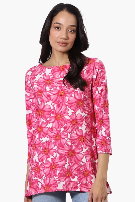 International INC Company Floral 3/4 Sleeve Blouse - Pink sold by Fairweather