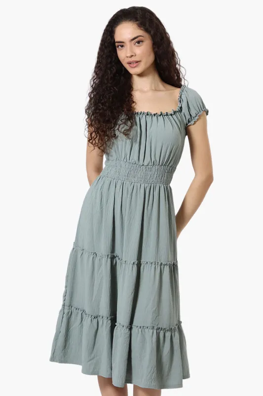 International INC Company Tiered Smocked Waist Maxi Dress - Mint sold by Fairweather