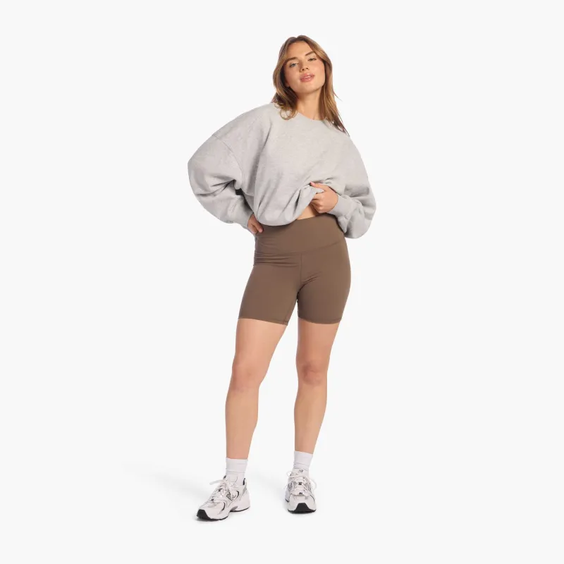 High-Waist Elevate Biker Short | Mocha sold by nuuds