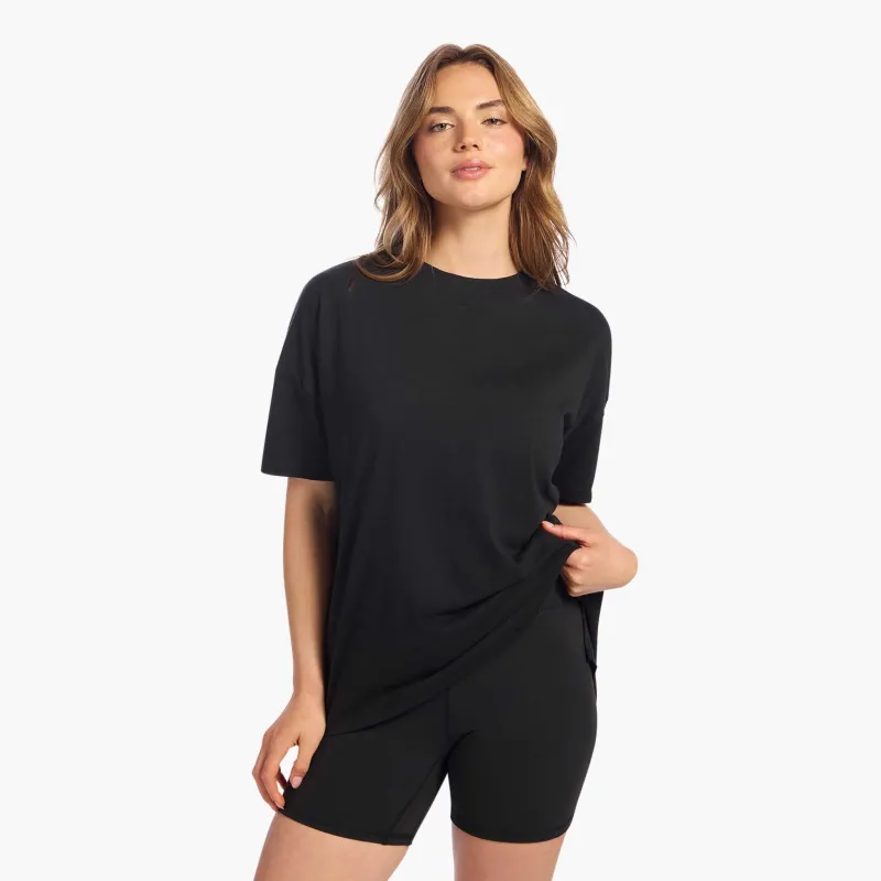 Soft Cotton Oversized Tee | Black sold by nuuds