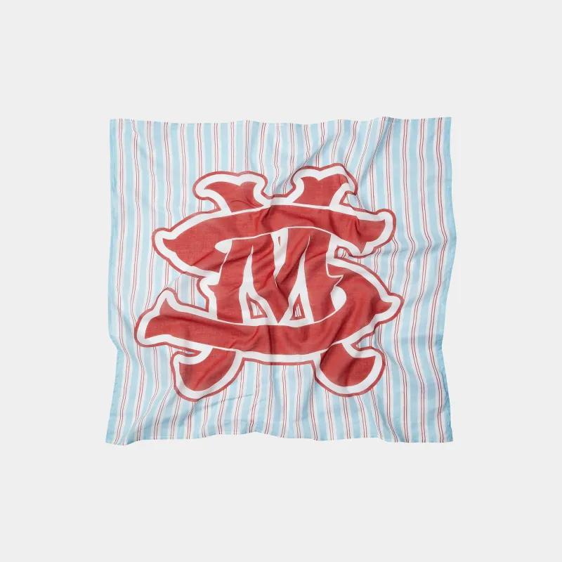 Eme Blue Striped Bandana sold by EME STUDIOS