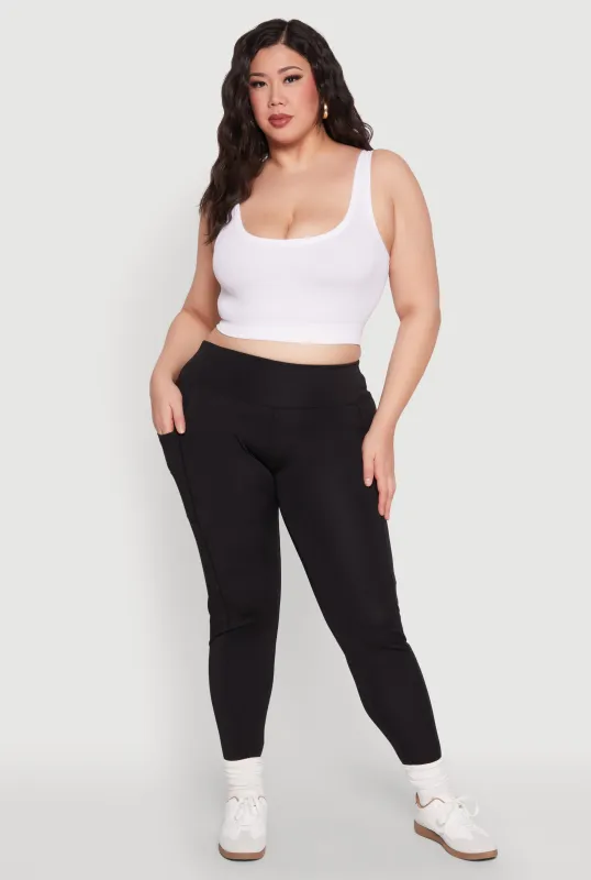 Plus Size Side Pocket Leggings sold by Rainbow
