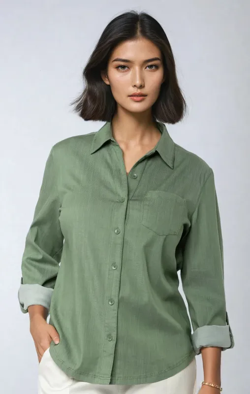 Button Down Denim Shirt sold by Revolution Boutique