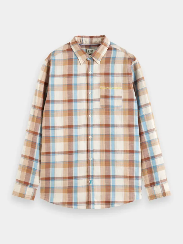 Yarn-dyed check shirt sold by Scotch and Soda