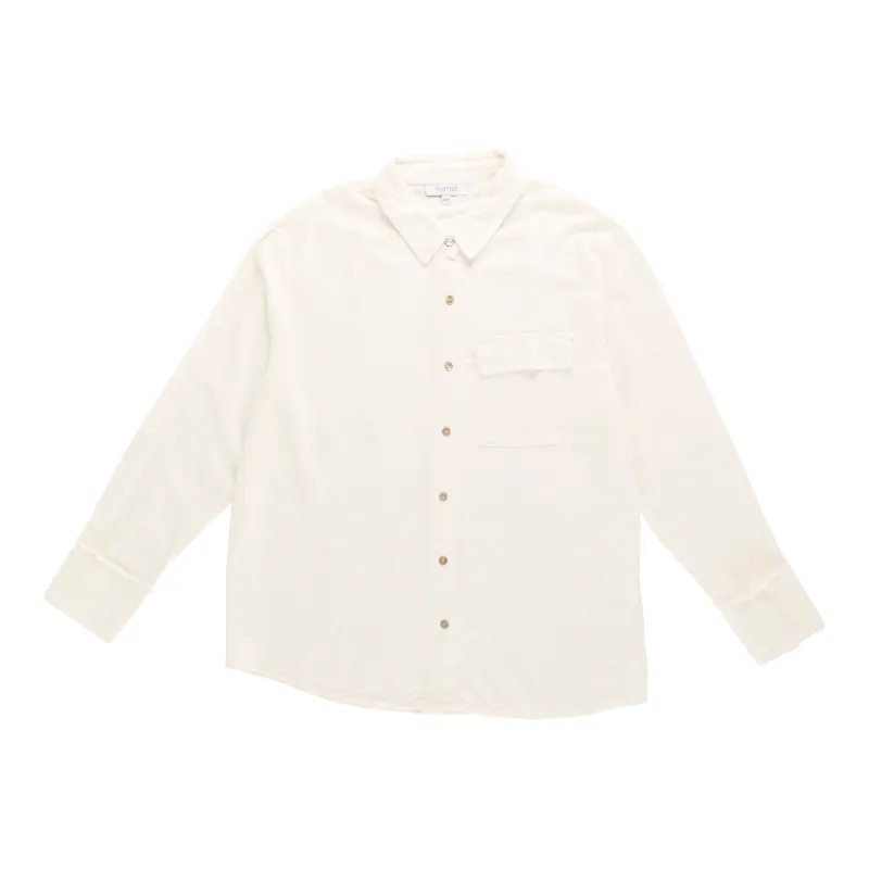mySTYLE Women's Oversized Button-Up Shirt sold by Giant Tiger