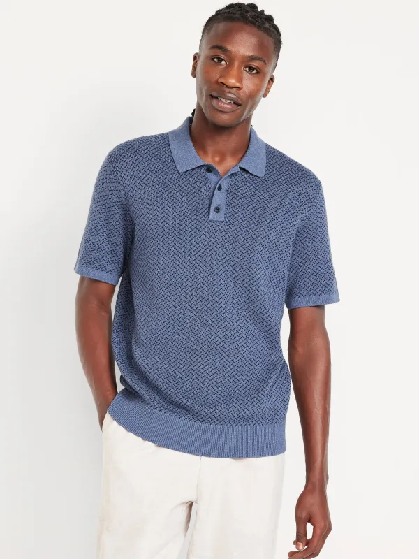 Short-Sleeve Herringbone Polo sold by GAP
