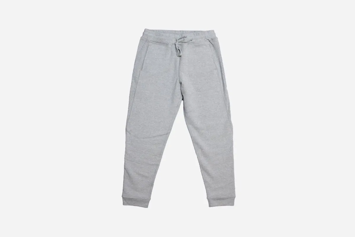 【3sixteen】Sweat Pants Heather Grey 高磅數刷毛衛褲混色灰 sold by Blue Beach Denim