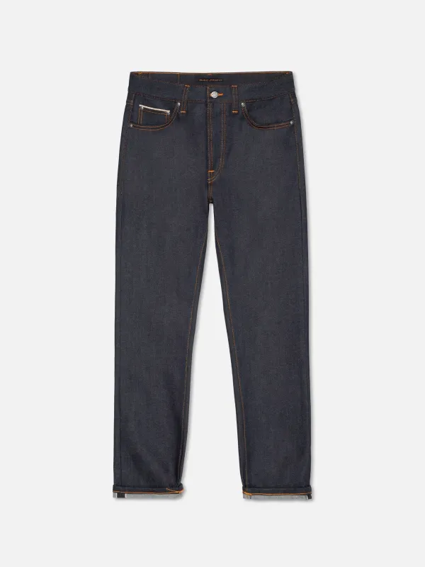 【Nudie Jeans】Solid Ollie Dry Japan Selvage 旗艦日本原色布邊修身中小直筒牛仔褲 sold by Blue Beach Denim