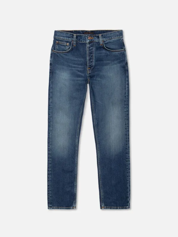 【Nudie Jeans】Solid Ollie Wild Blue 曠野藍修身中小直筒牛仔褲 sold by Blue Beach Denim