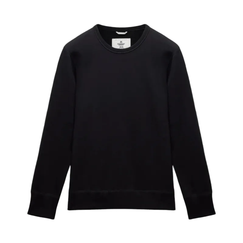 Midweight Terry Slim Crewneck Black sold by Brooklyn Clothing Co.