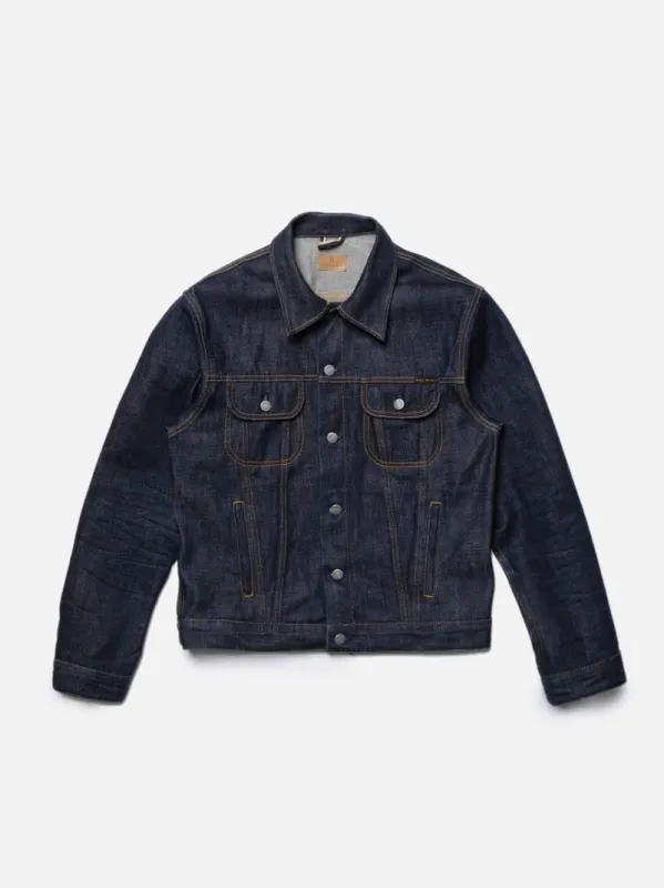 【Nudie Jeans】Danny Ace Selvage Denim Jacket 黑桃A布邊復古牛仔外套 sold by Blue Beach Denim