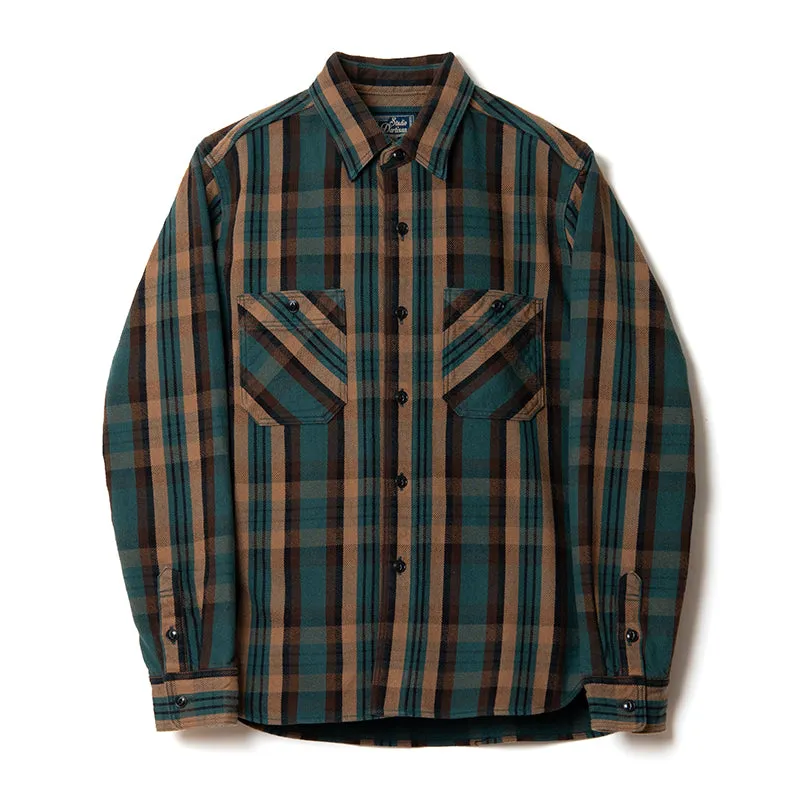 5714 Heavyweight Flannel Shirt Green sold by Brooklyn Clothing Co.