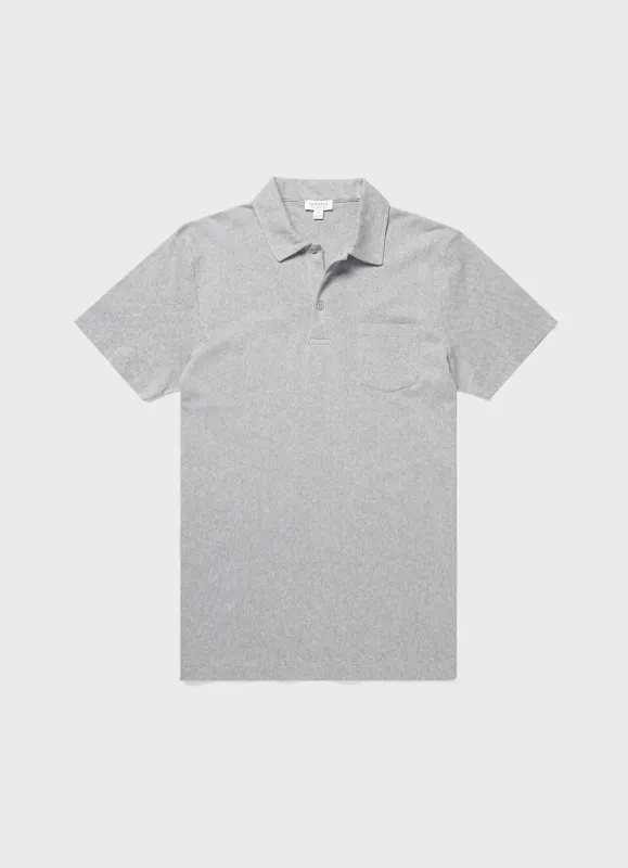 【Sunspel】Riviera Polo Shirt Grey Melange 灰色頂級匹馬棉蔚藍海岸Polo衫 sold by Blue Beach Denim